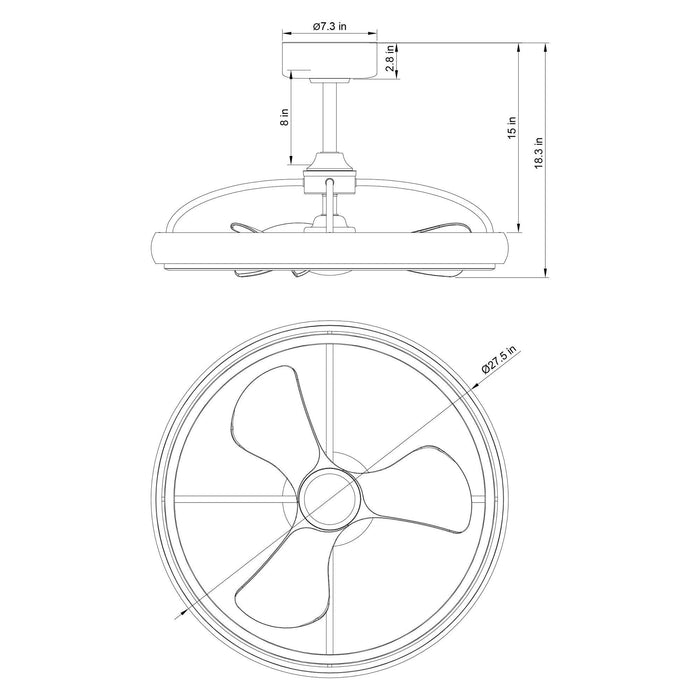 28" Sawyer Industrial Satin Nickel DC Motor Downrod Mount Ceiling Fan with Lighting and Remote Control
