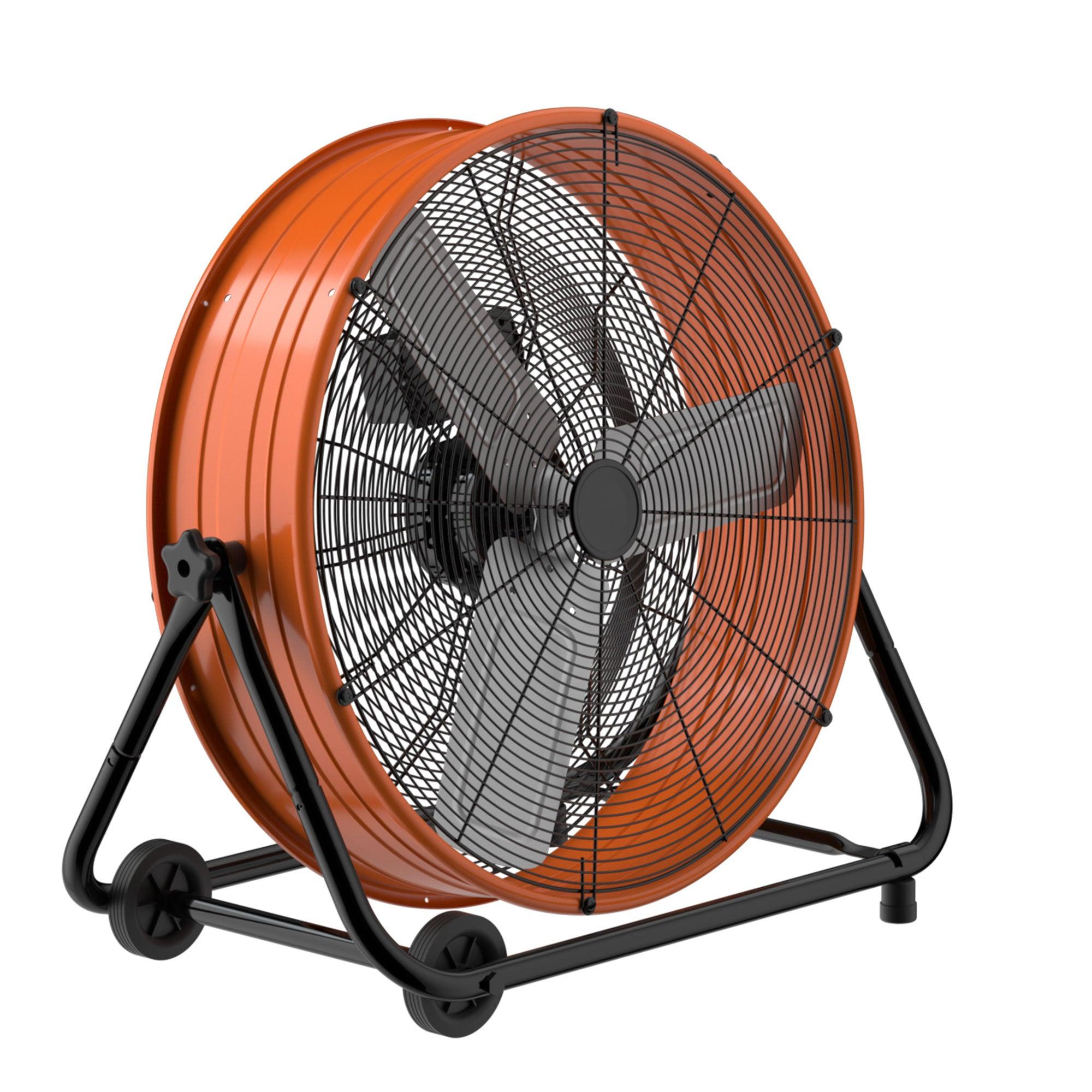 27.5 Inch 3-Speed High Velocity Indoor / Outdoor Industrial Drum Fan with Wheel