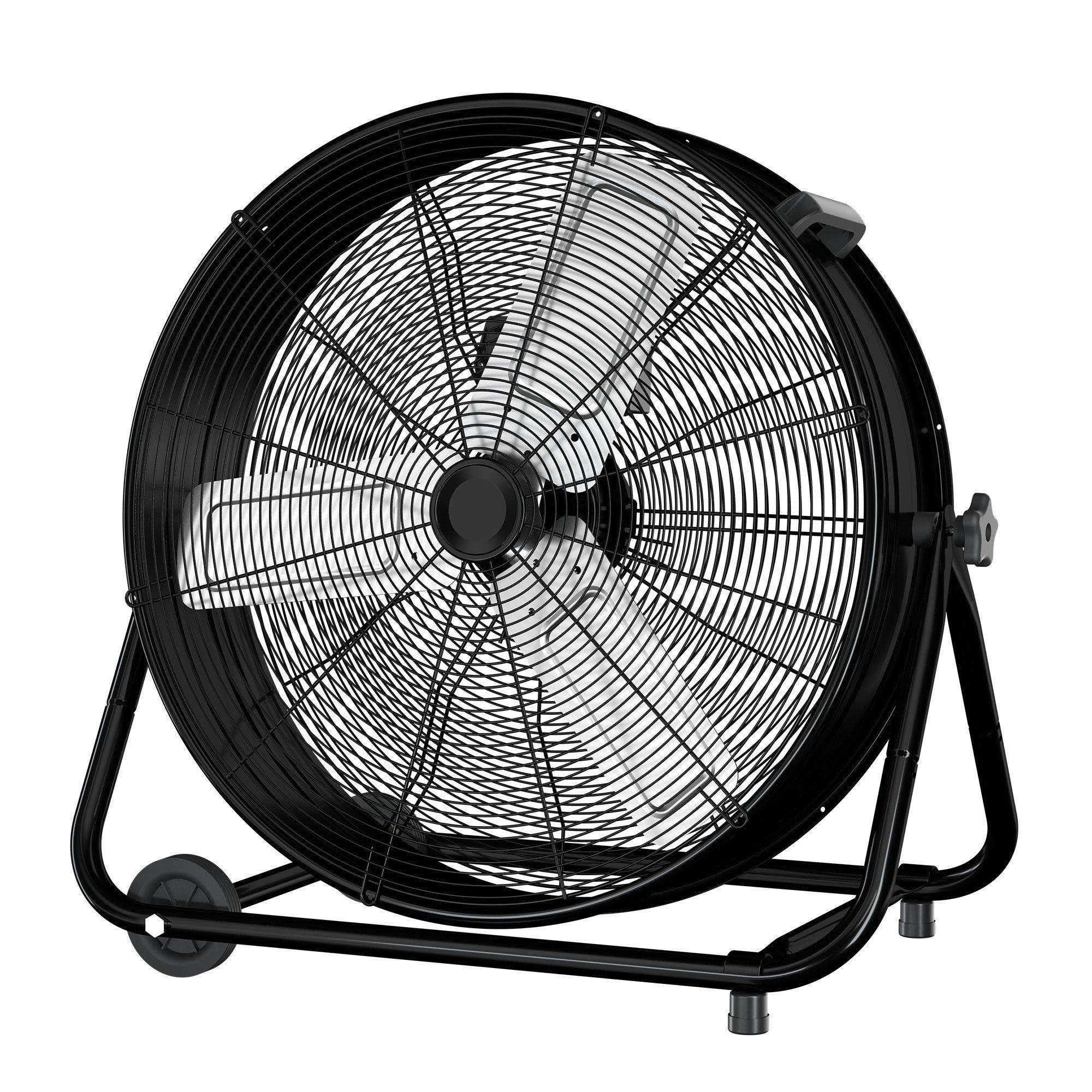 27.5 Inch 3-Speed High Velocity Indoor / Outdoor Industrial Drum Fan with Wheel