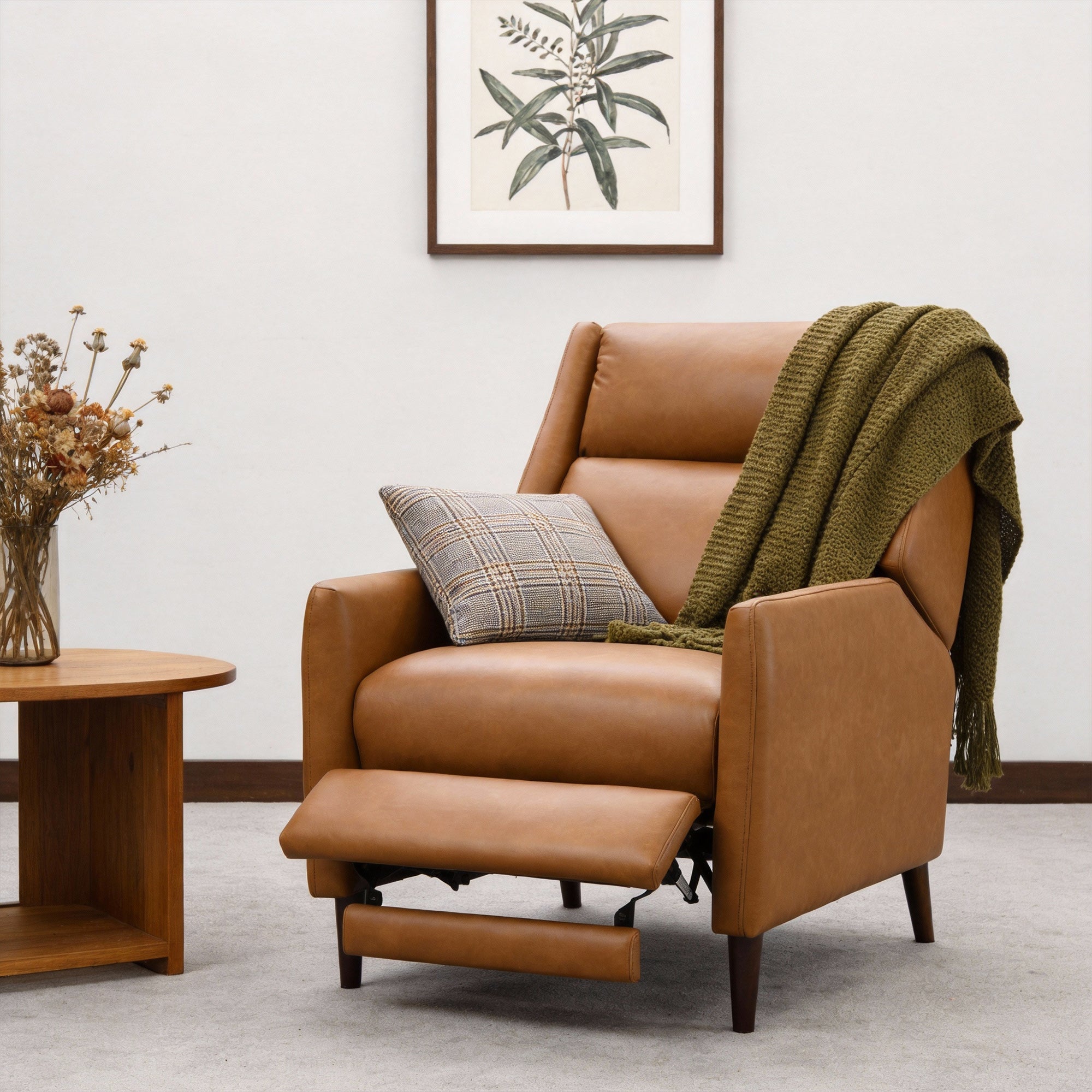 Psyche 30 Inch Modern Pushback Recliner with High Back