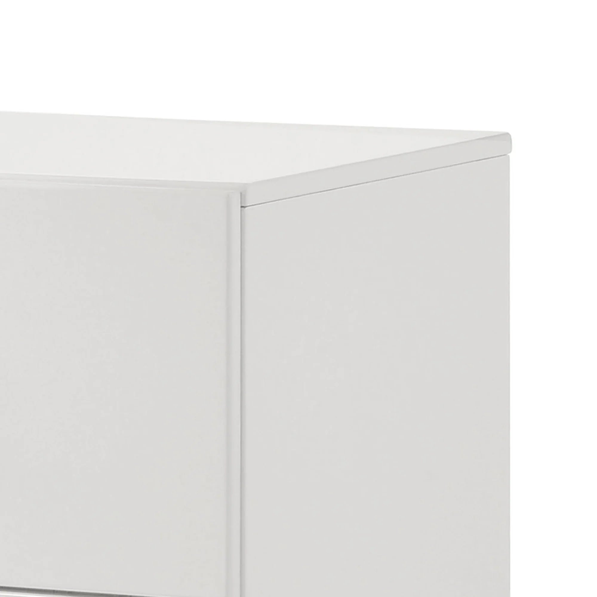 Mesa auxiliar de 40,6 cm en gris estilo granja con puerta estilo granero y estante abierto de Furniture of America
