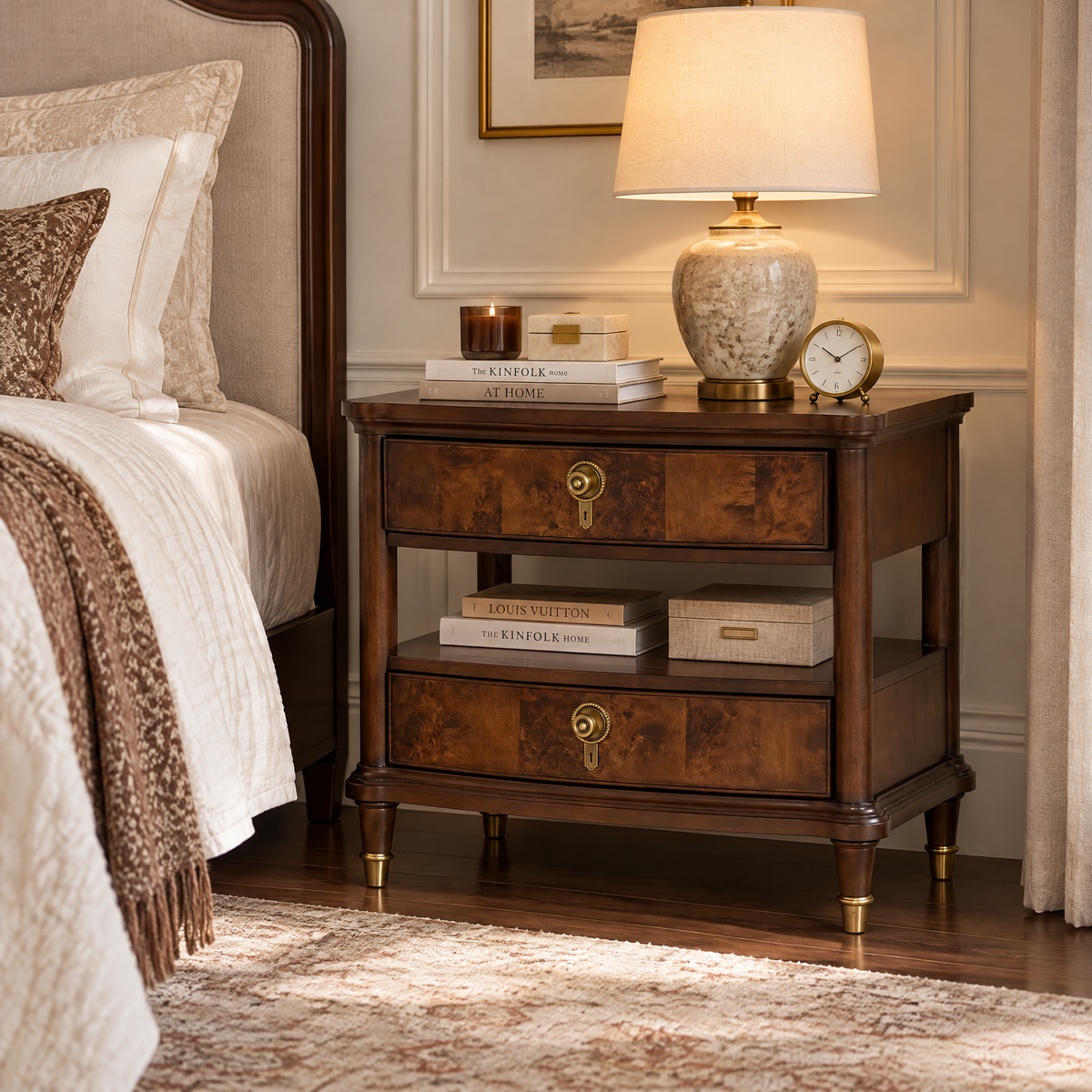 Mesa auxiliar de 40,6 cm en gris estilo granja con puerta estilo granero y estante abierto de Furniture of America
