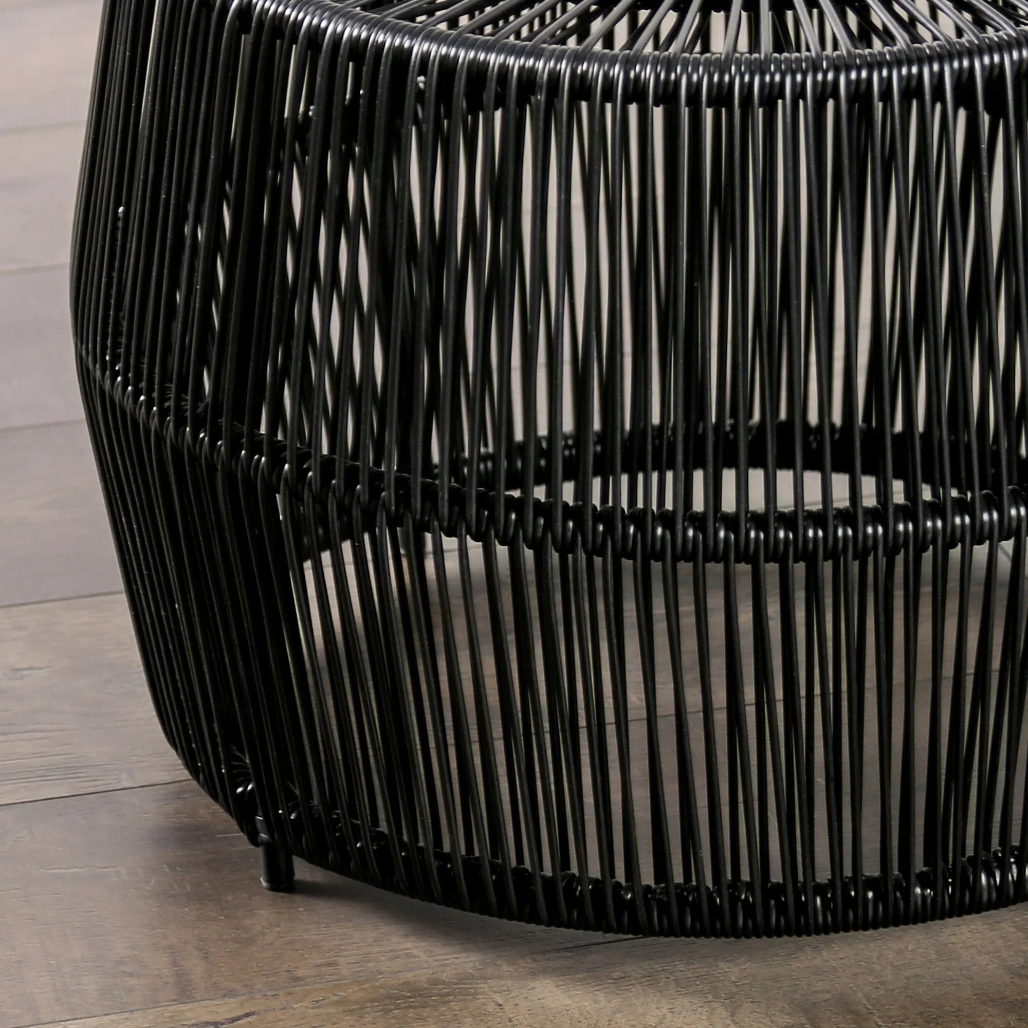 Juego de muebles de exterior de 4 piezas con sofá de dos plazas, conjunto de conversación de cuerda para patio con cojines para patio, piscina y jardín.
