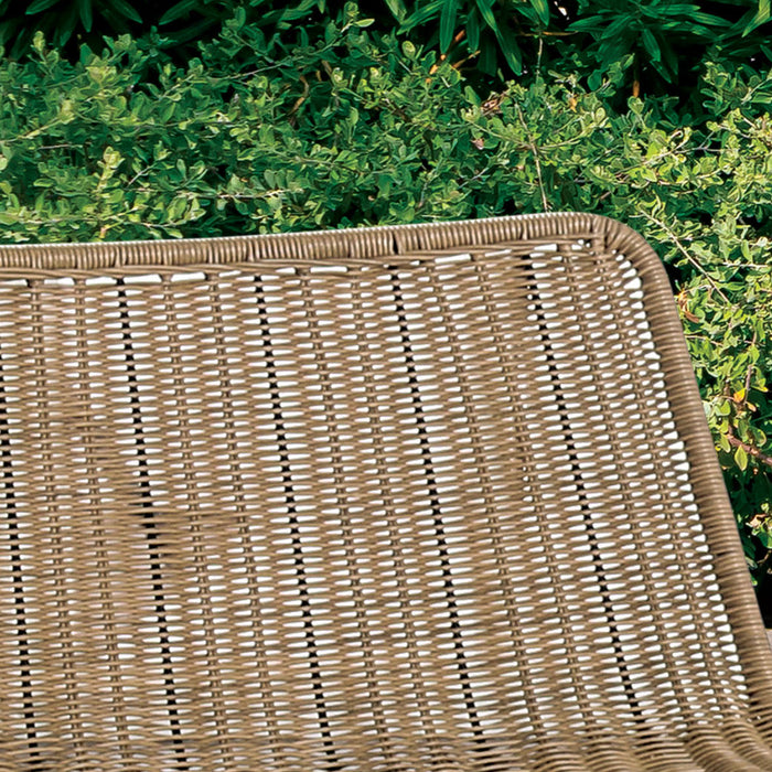 Juego de muebles de exterior de 4 piezas con sofá de dos plazas, conjunto de conversación de cuerda para patio con cojines para patio, piscina y jardín.
