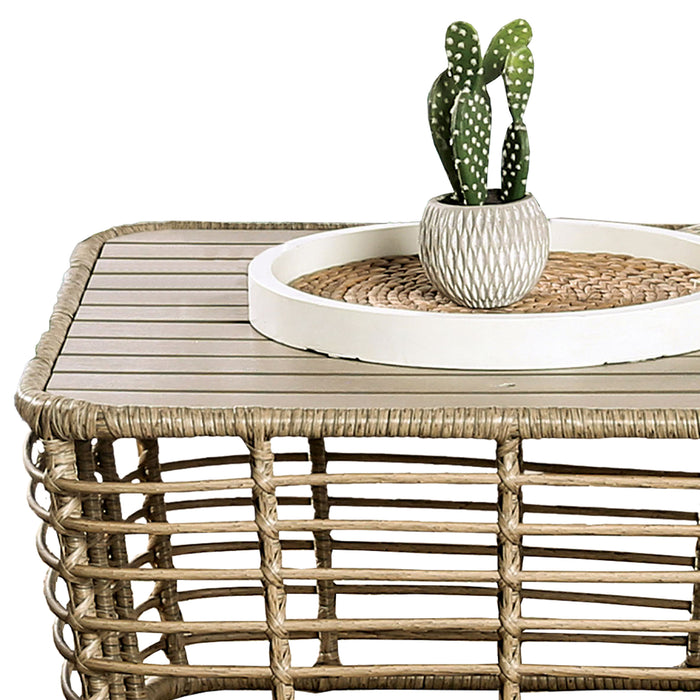Juego de muebles de exterior de 4 piezas con sofá de dos plazas, conjunto de conversación de cuerda para patio con cojines para patio, piscina y jardín.