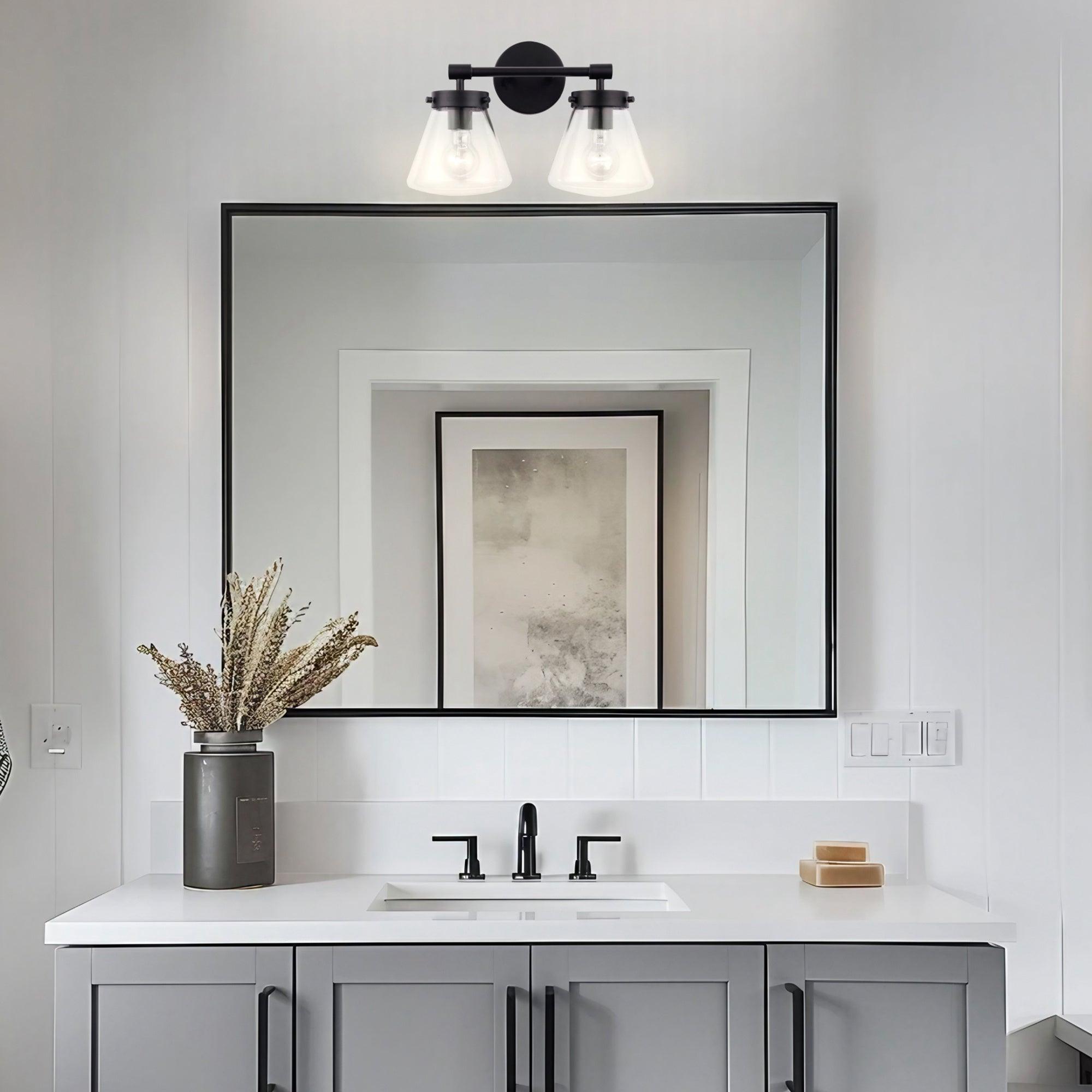 Lámpara de tocador de dos luces Gleam Modern Farmhouse