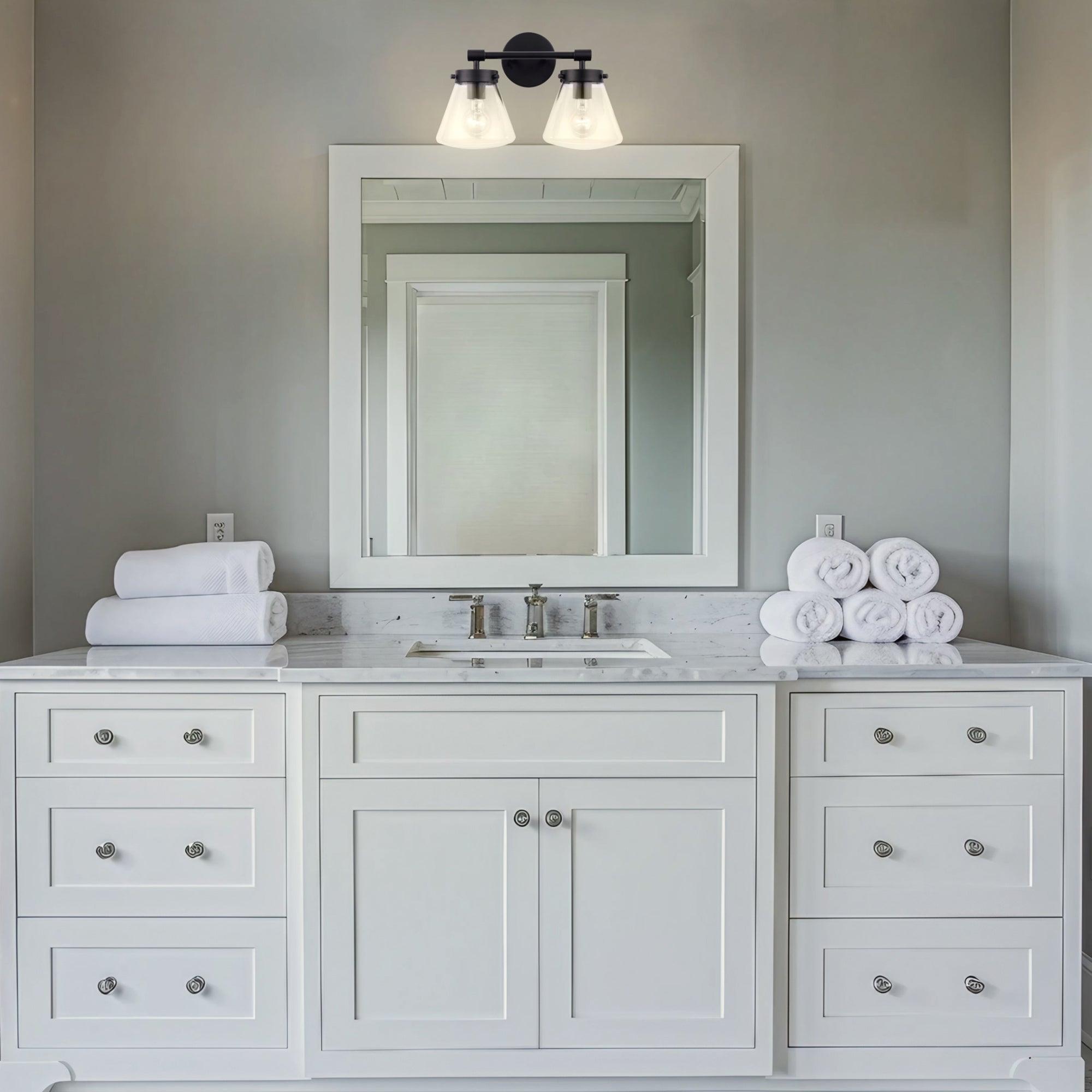 Lámpara de tocador de dos luces Gleam Modern Farmhouse