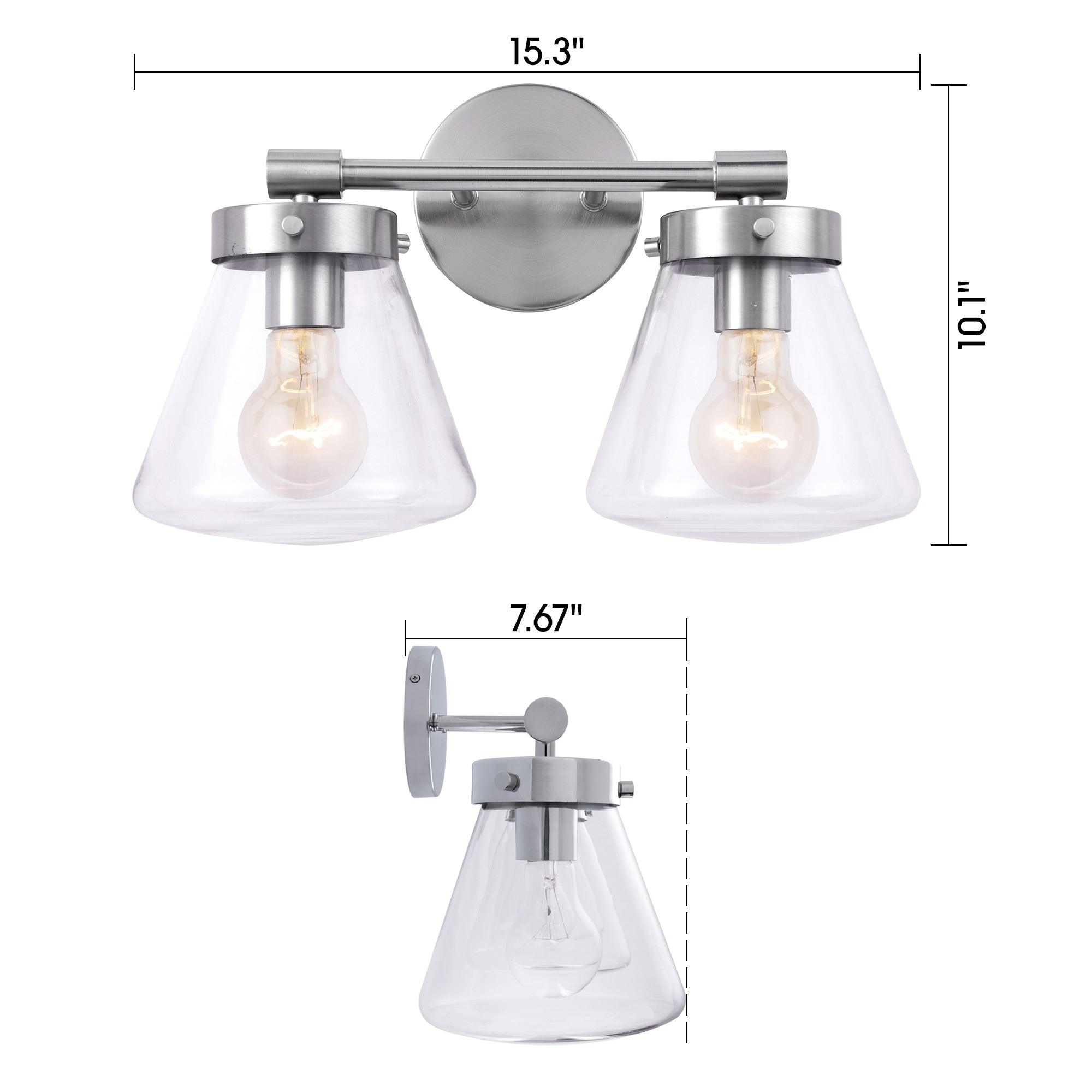 Lámpara de tocador de dos luces Gleam Modern Farmhouse