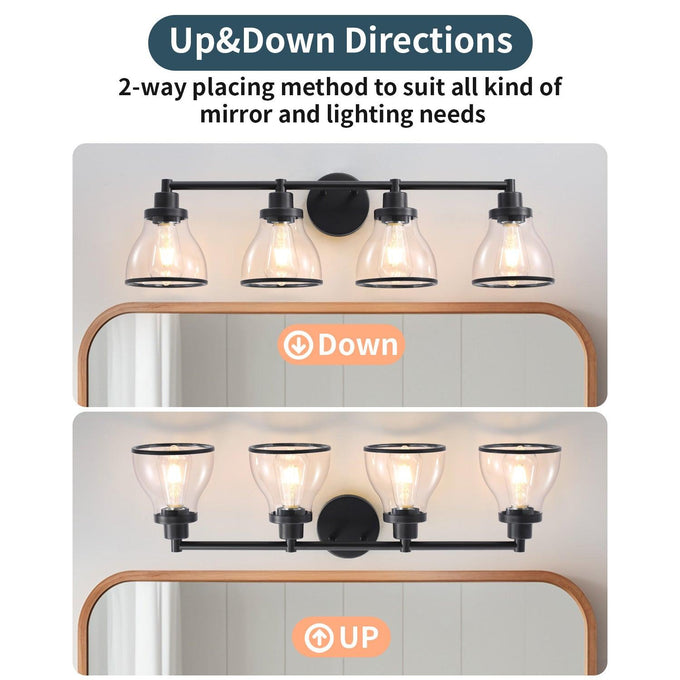 Hermosa Modern 4-Light Bathroom Vanity Light