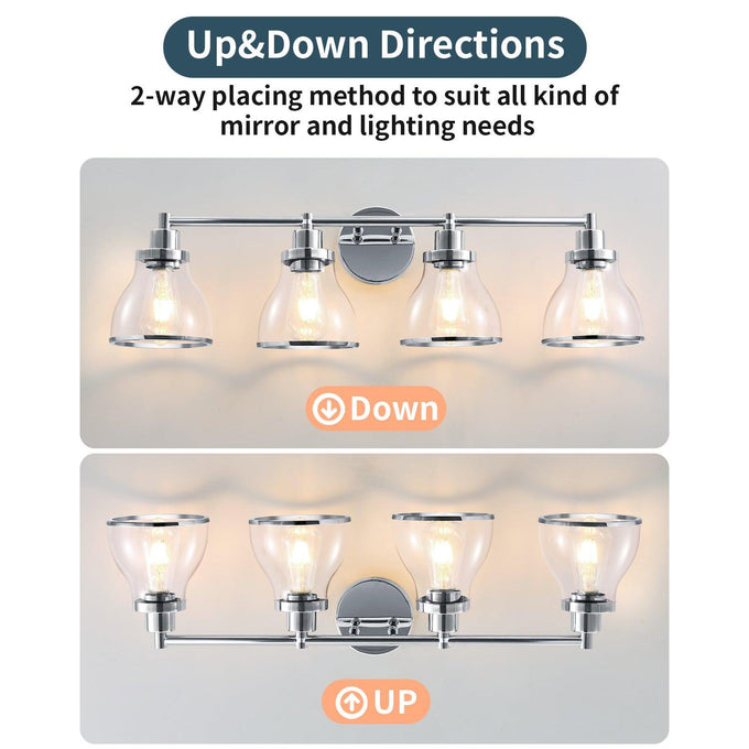 Hermosa Modern 4-Light Bathroom Vanity Light