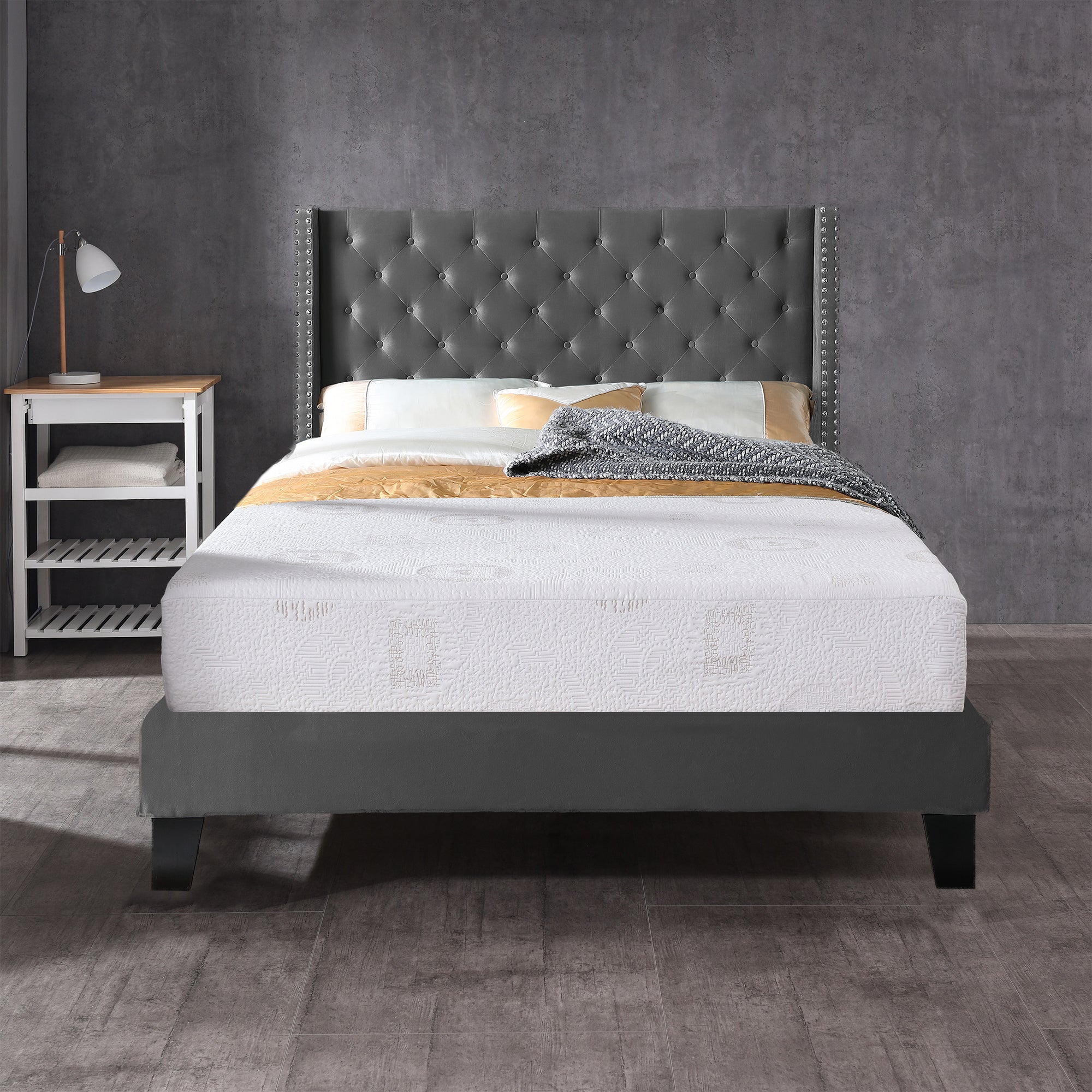 8 Inch Herbal Fusion Green Tea-Infused Polyester Memory Foam Queen Mattress