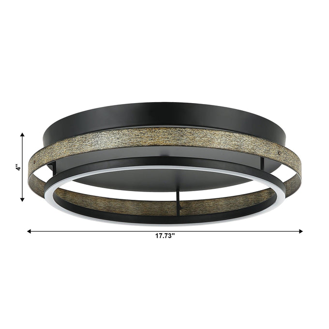 18 Inch Round Farmhouse LED Flush Mount Ceiling Light