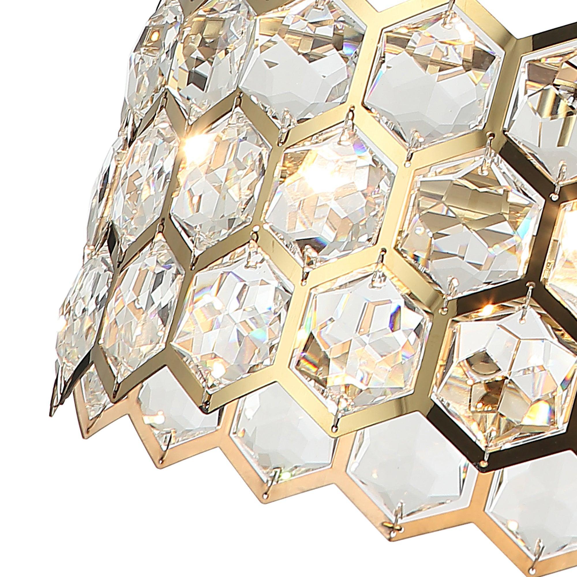 Lámpara colgante moderna dorada de 3 luces de 13 pulgadas para sala de estar