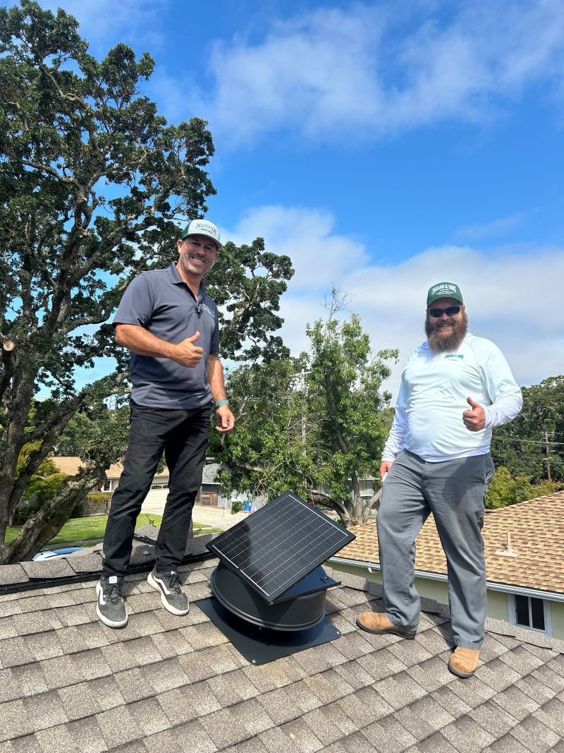 42W 12" Solar Attic Fan with Smart Power Adapter+Remote