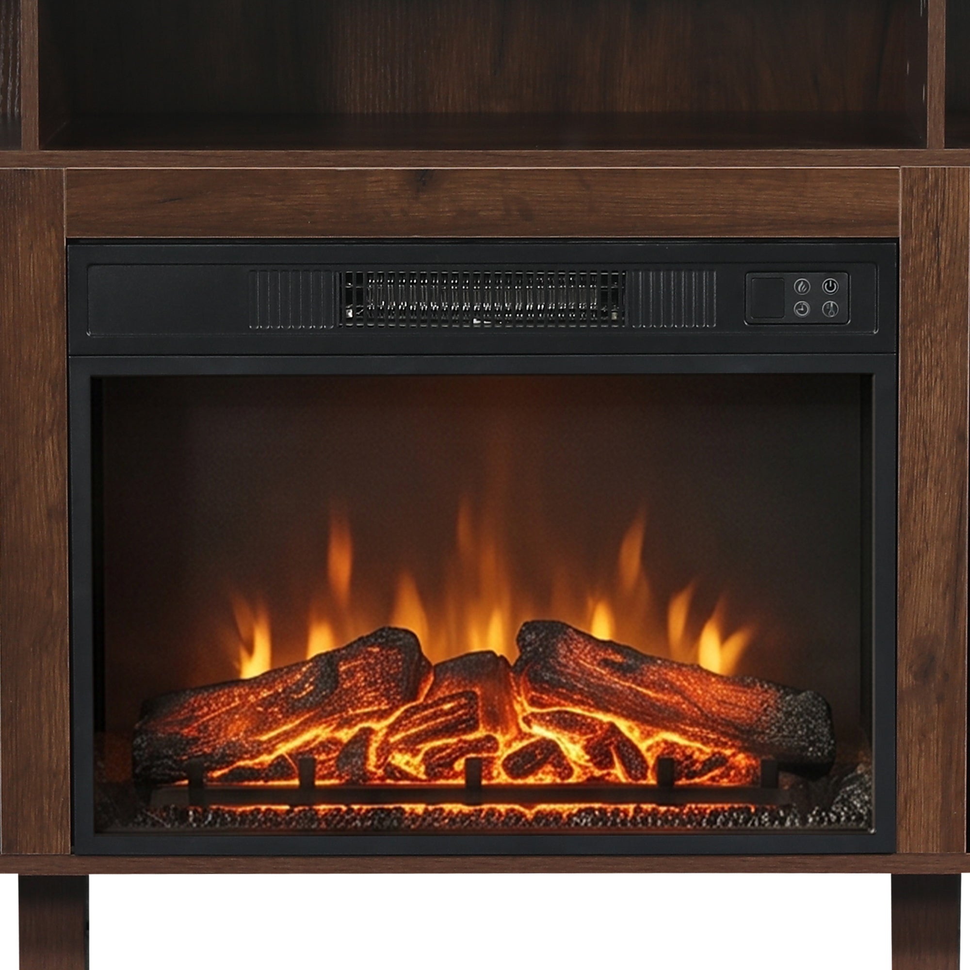 68 Inch Entertainment Center TV Stand with Storage Cabinets & Optional 24 Inch Electric Fireplace