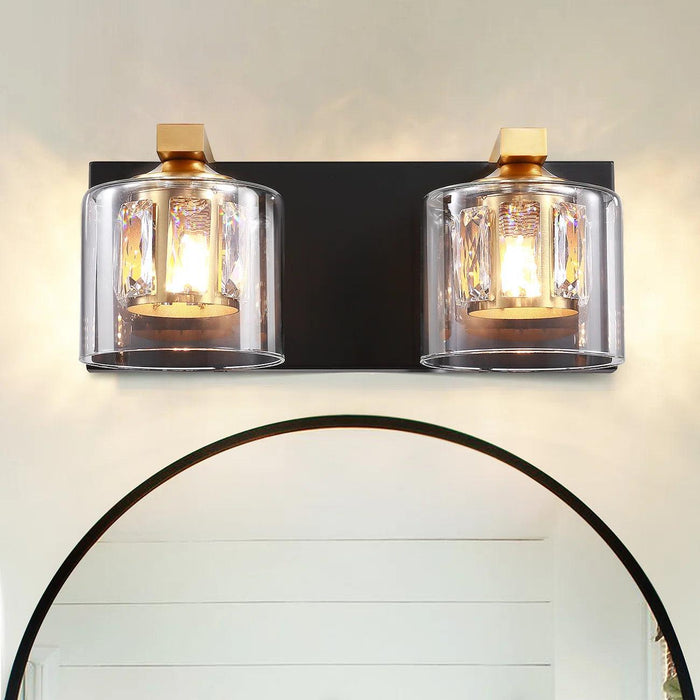 Kolt Chrome Modern 2-Light Bathroom Vanity Light