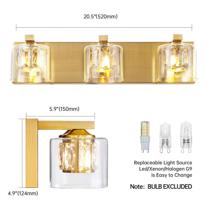 Kolt Modern 3-Light Bathroom Vanity Light