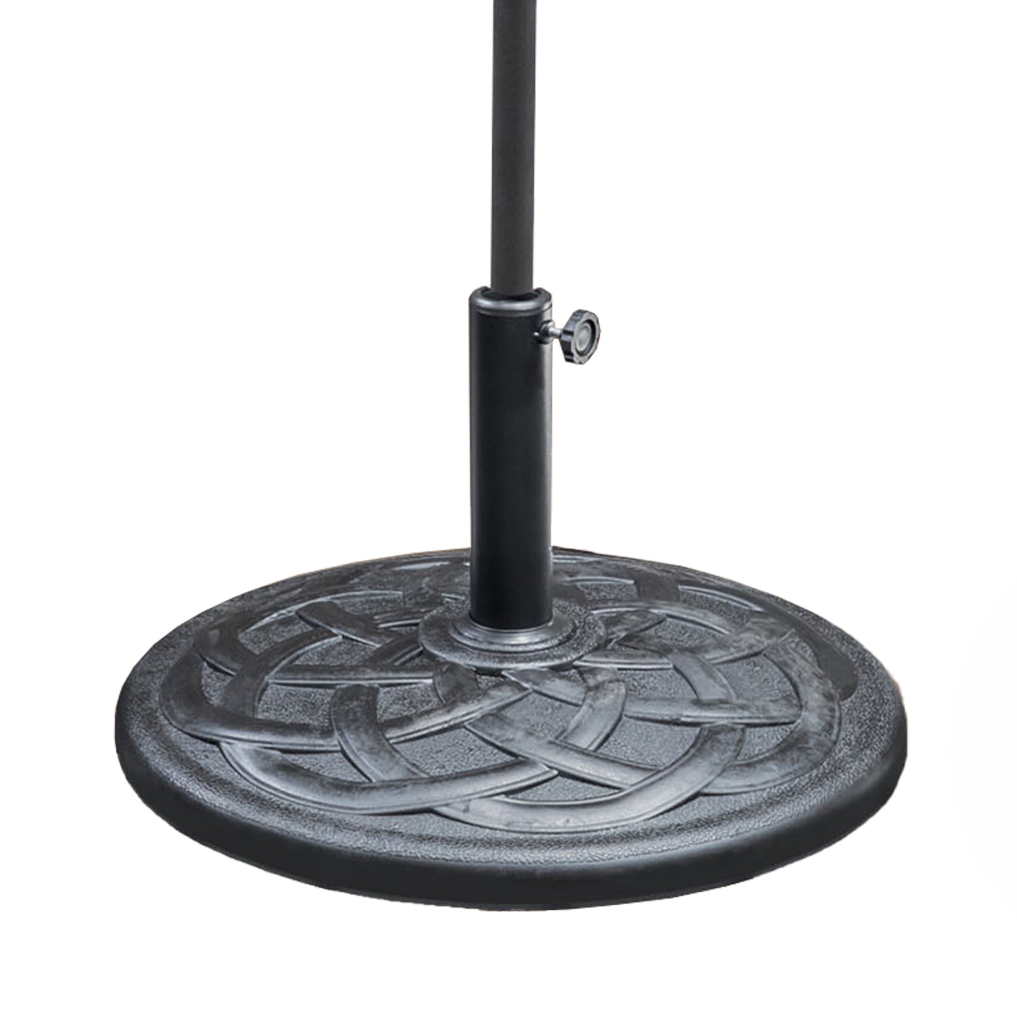Soli 9' Outdoor Patio Umbrella with Auto Tilt and 21" Round Base