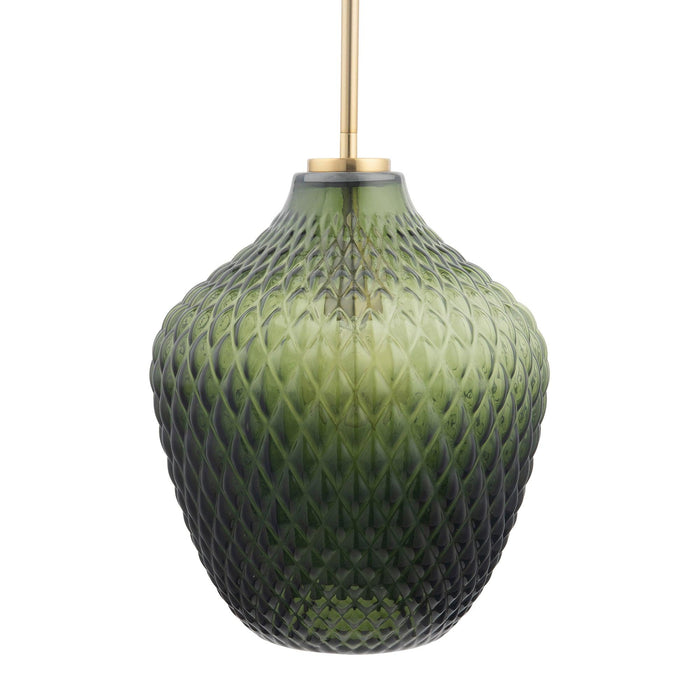 Lavine 1-light Olive Handblown Glass Mini Pendant Light