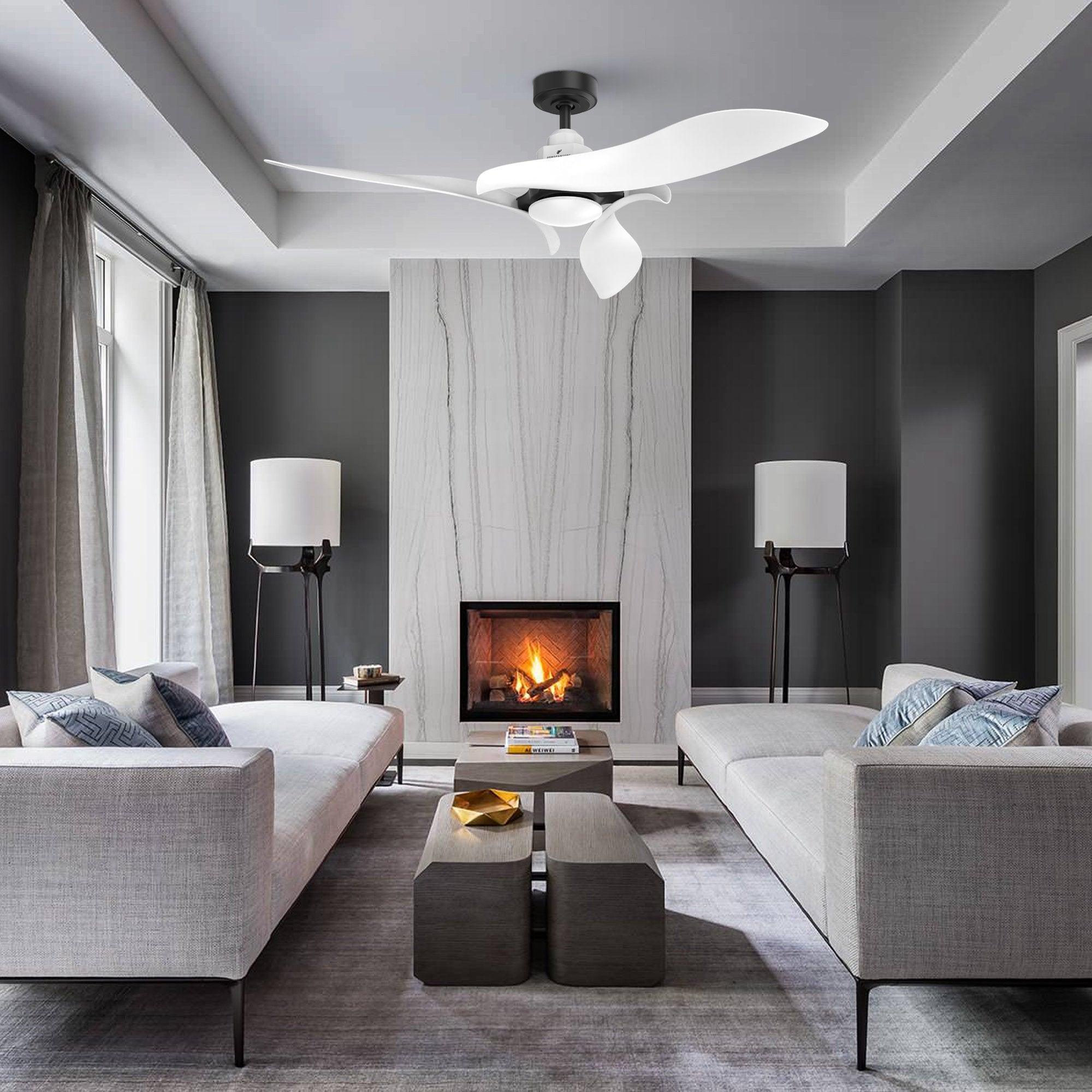 Ventilador de techo negro de 54