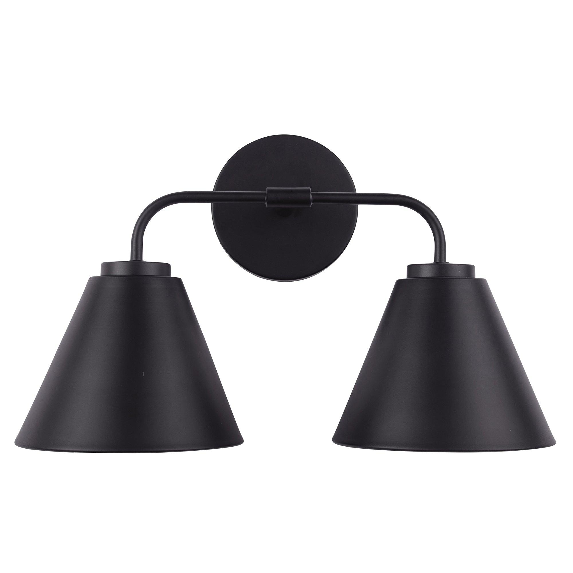 Lámpara de tocador moderna de 2 luces con farol tipo loft