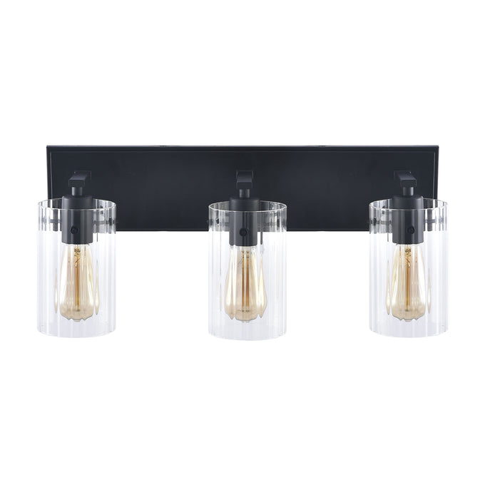 21 Inch Lilith Modern Black 3-Light Mirror Vanity Light