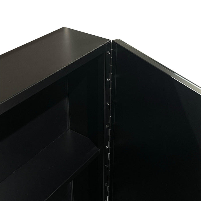 Botiquín de 39 x 28 pulgadas, gabinete de hierro negro para baño con espejo de montaje en pared