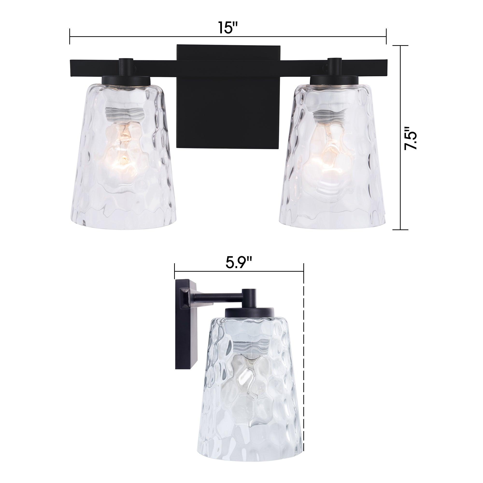 Lámpara de tocador moderna Radiance de 2 luces regulable