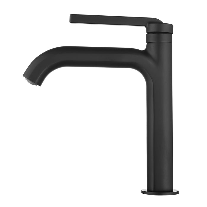 Single Handle Bathroom Vessel Sink Faucet Brass Modern Single Holes Bathroom Short Tall Faucets in Black or Brushed Gold