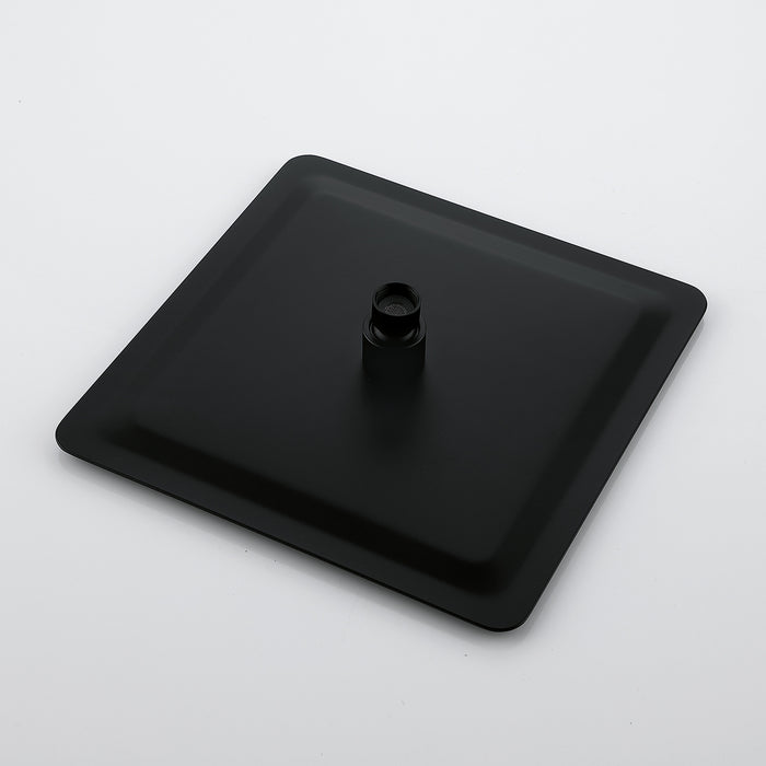 Black Smart Digital Display Panel Thermostatic Two-function Bathroom Shower System