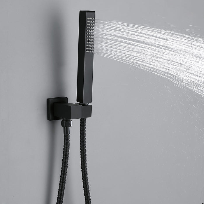 Black Digital Display Constant Temperature Three-function Shower