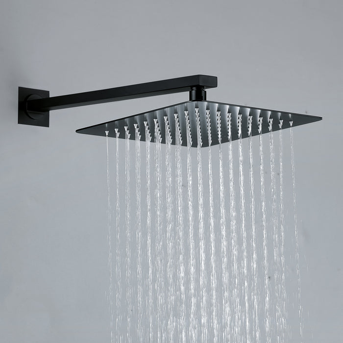 Black Digital Display Constant Temperature Three-function Shower