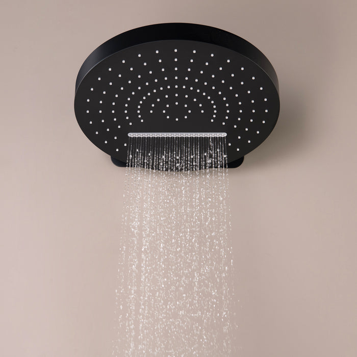 2-Spray Thermostatic Shower with Overhead Shower and Hand Shower in Black or Golden