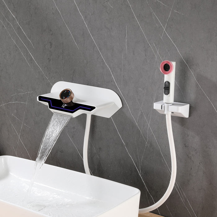 Wall Mounted Faucet Digital Display Single-handle Bathroom Faucet