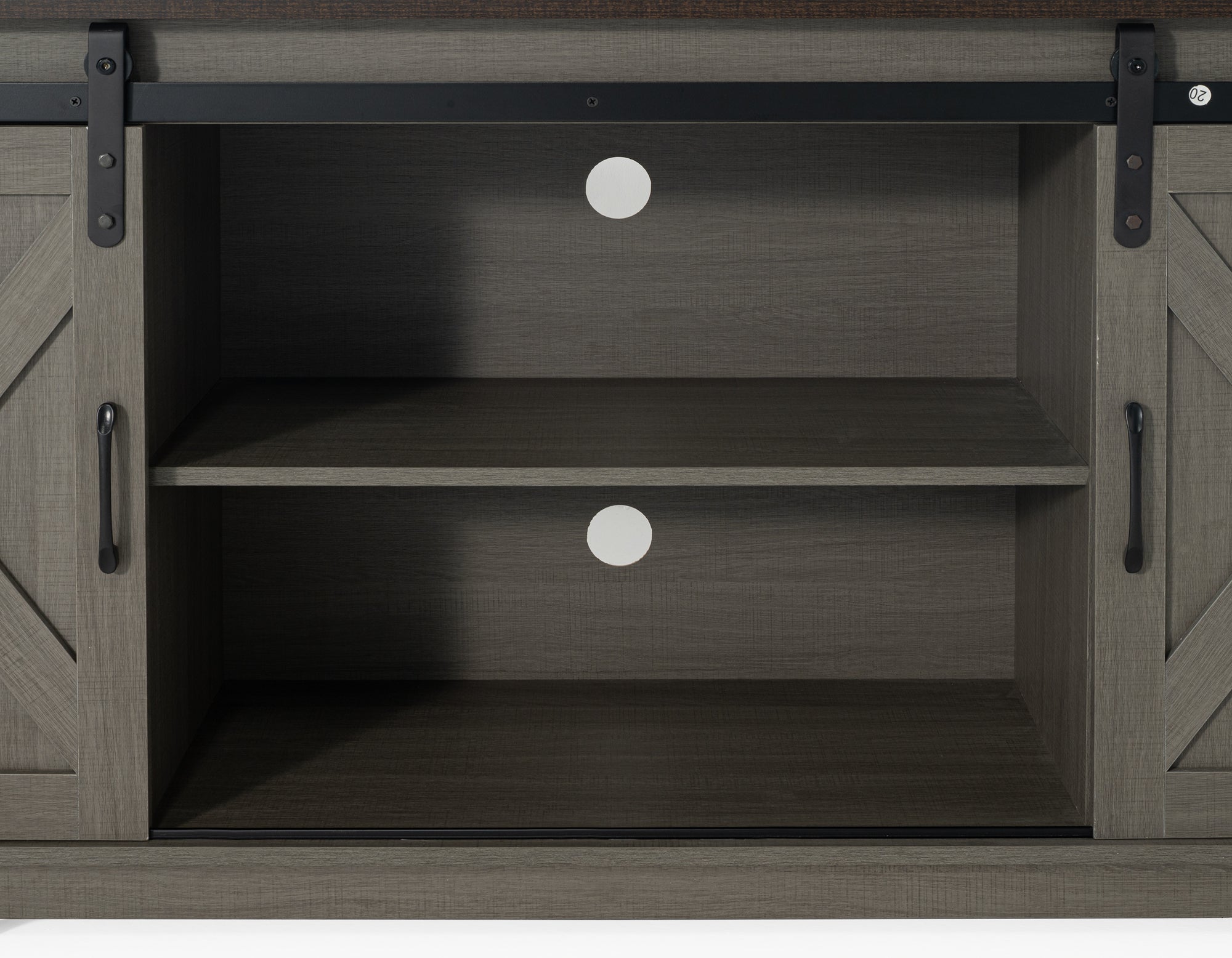 Eira Farmhouse 56-inch TV Stand with Storage Cabinet and Cable Holes, Entertainment Center Console for Living Room, Bedroom