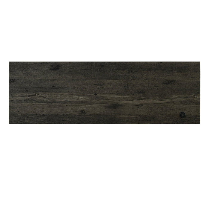 Juego de mesa de comedor y bar rústico de 59" con 3 taburetes para apartamento, puertos de carga USB-A y USB-C