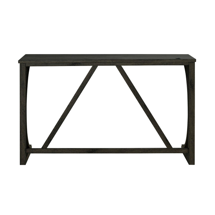 Juego de mesa de comedor y bar rústico de 59" con 3 taburetes para apartamento, puertos de carga USB-A y USB-C