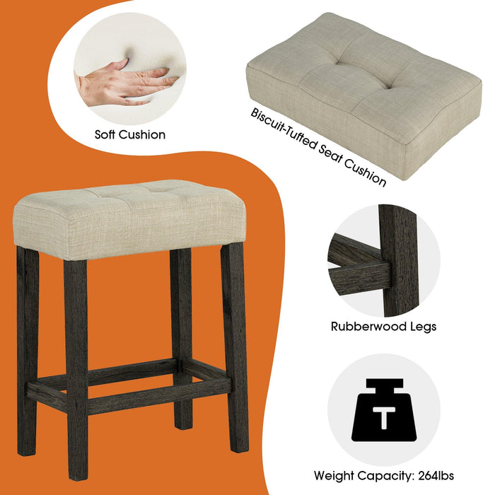 Juego de mesa de comedor y bar rústico de 59" con 3 taburetes para apartamento, puertos de carga USB-A y USB-C