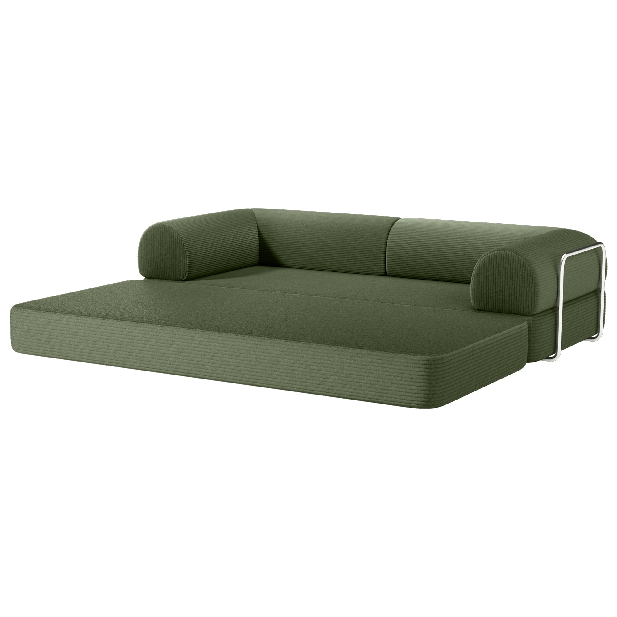 79" Perri Corduroy Compressed Sofa Bed with Lumbar Pillow for Living Room, Office