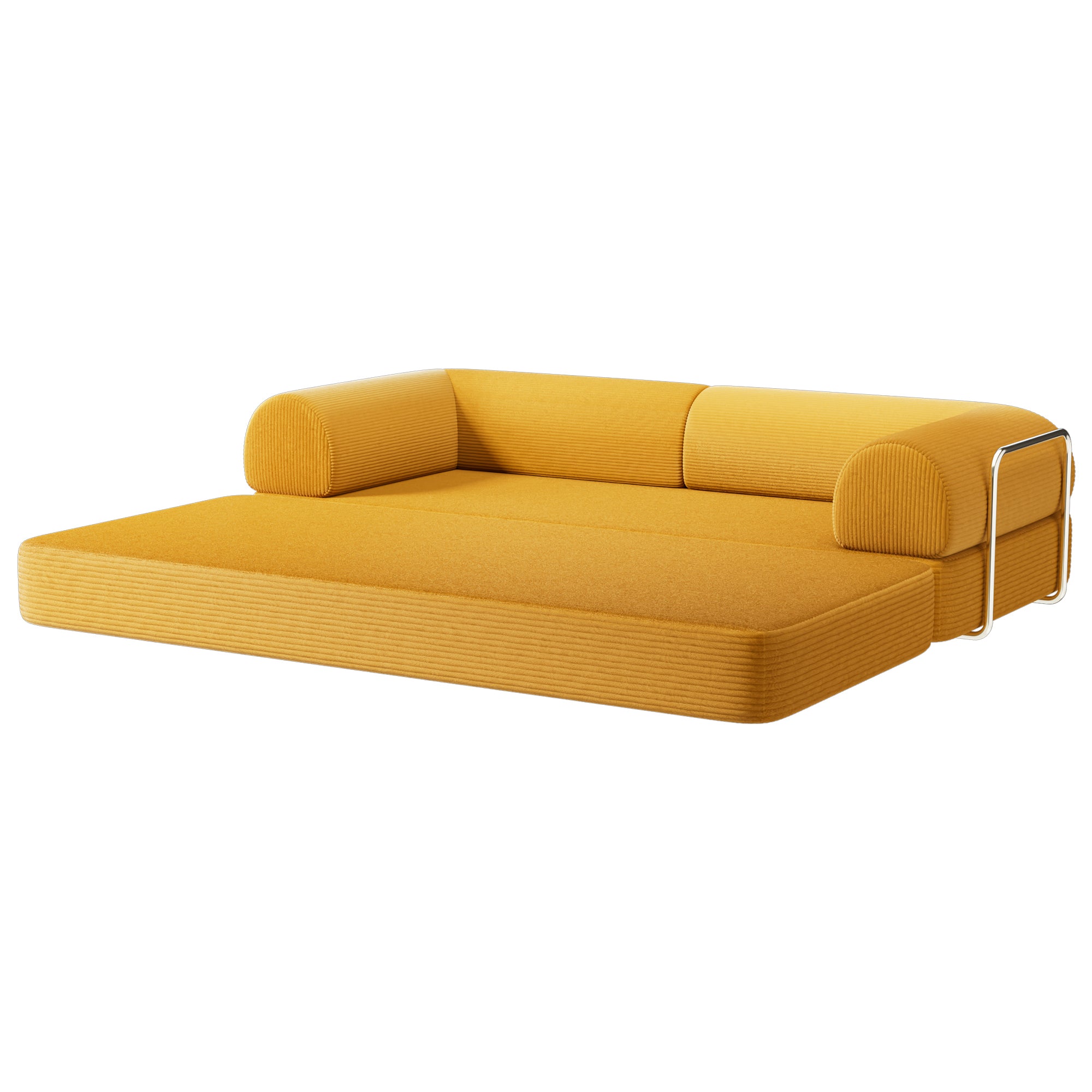 79" Perri Corduroy Compressed Sofa Bed with Lumbar Pillow for Living Room, Office
