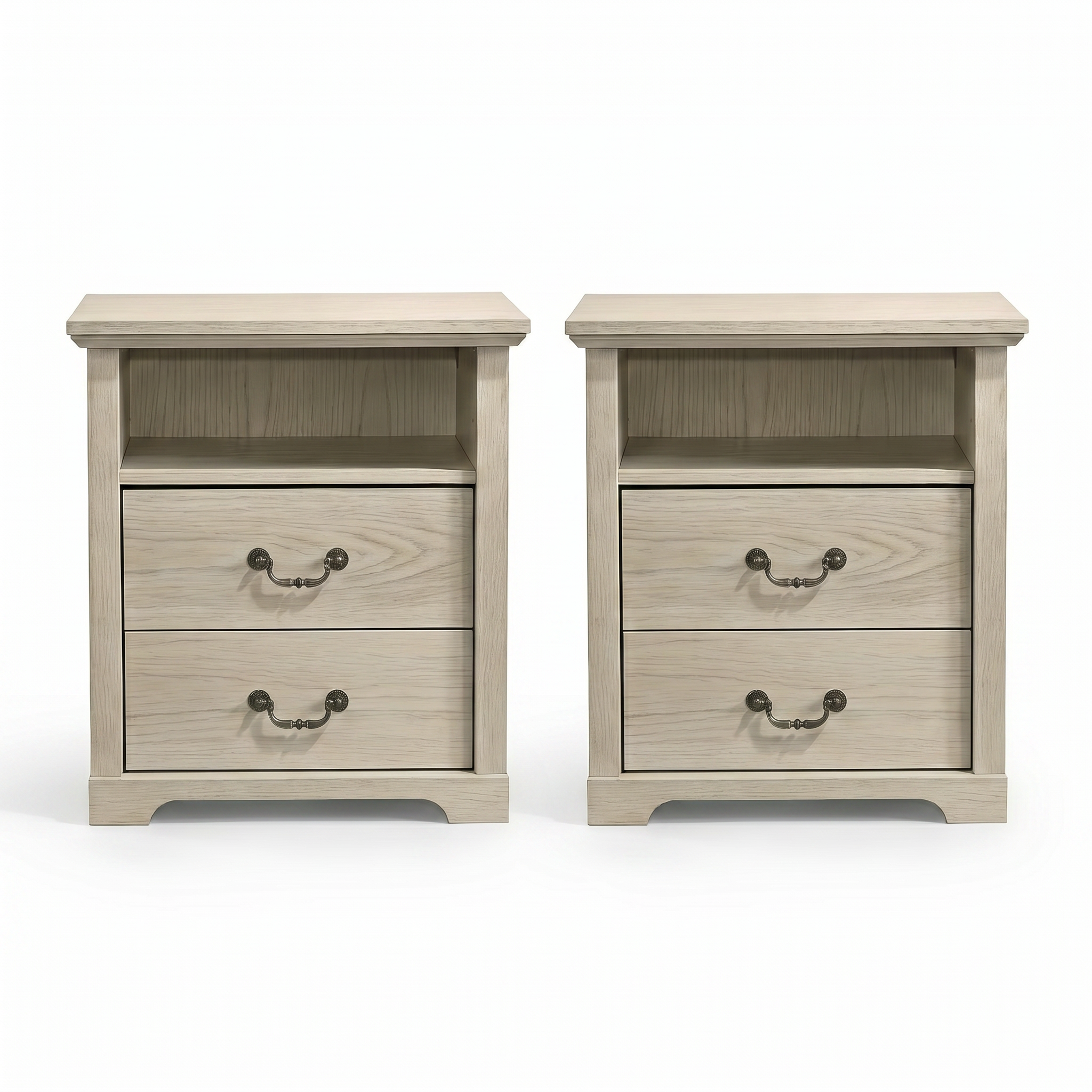 Mesa auxiliar de 40,6 cm en gris estilo granja con puerta estilo granero y estante abierto de Furniture of America