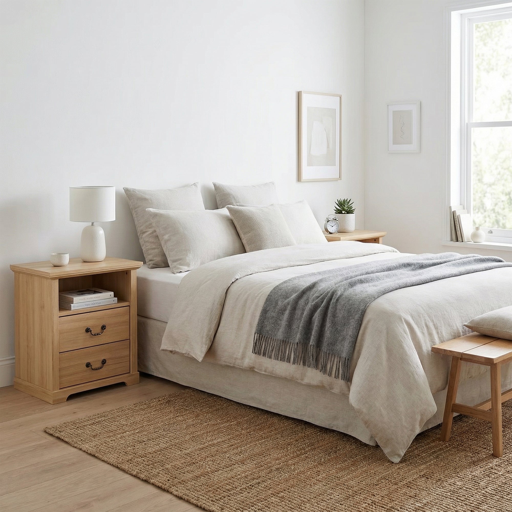Mesa auxiliar de 40,6 cm en gris estilo granja con puerta estilo granero y estante abierto de Furniture of America