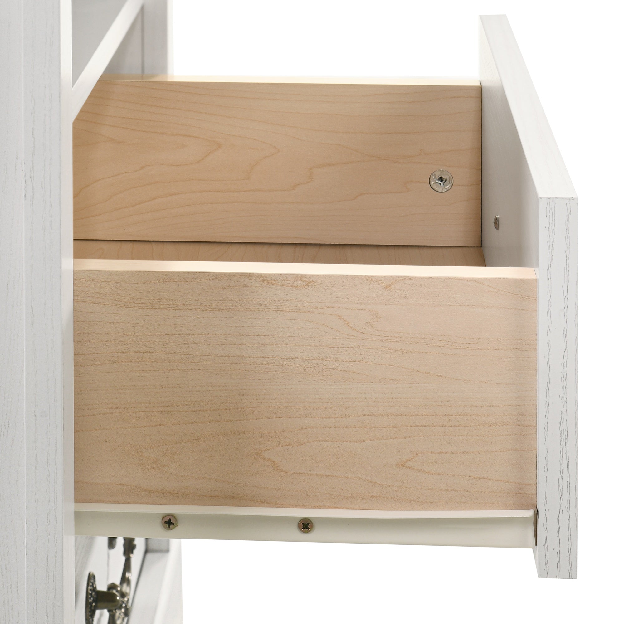 Mesa auxiliar de 40,6 cm en gris estilo granja con puerta estilo granero y estante abierto de Furniture of America