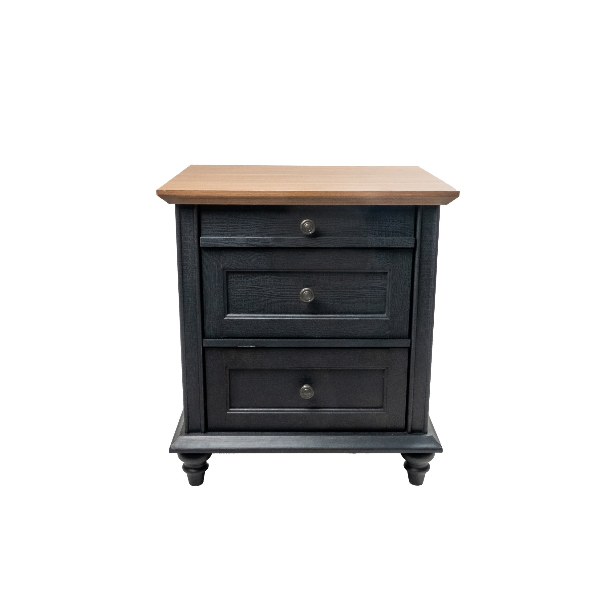 Mesa auxiliar de 40,6 cm en gris estilo granja con puerta estilo granero y estante abierto de Furniture of America