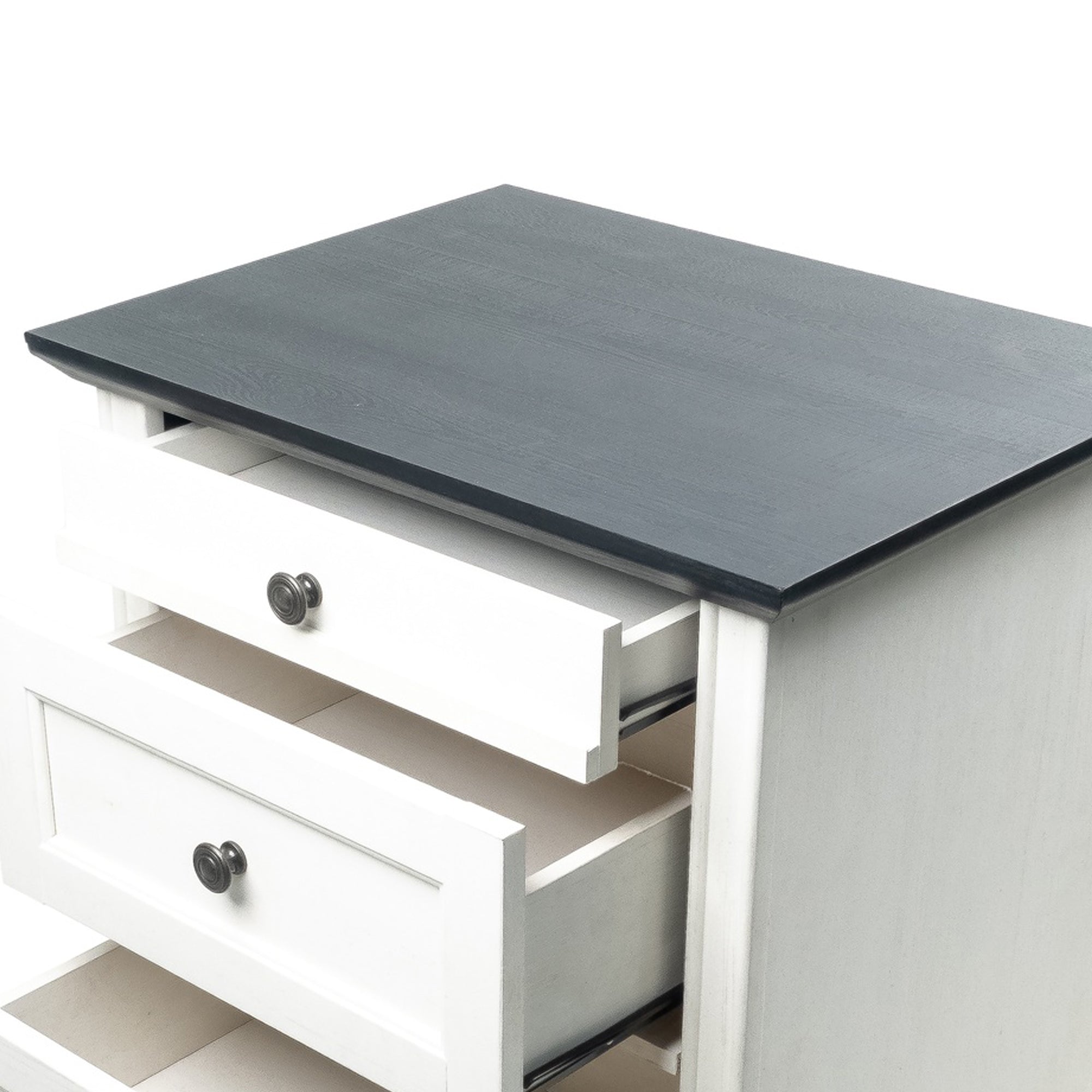 Mesa auxiliar de 40,6 cm en gris estilo granja con puerta estilo granero y estante abierto de Furniture of America