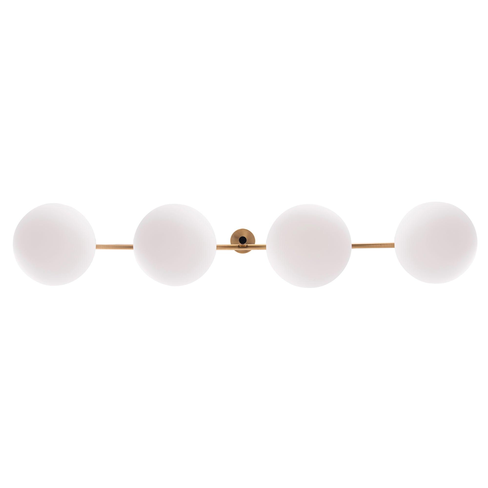 Spark Modern Gold Linear 4 Light Chandelier