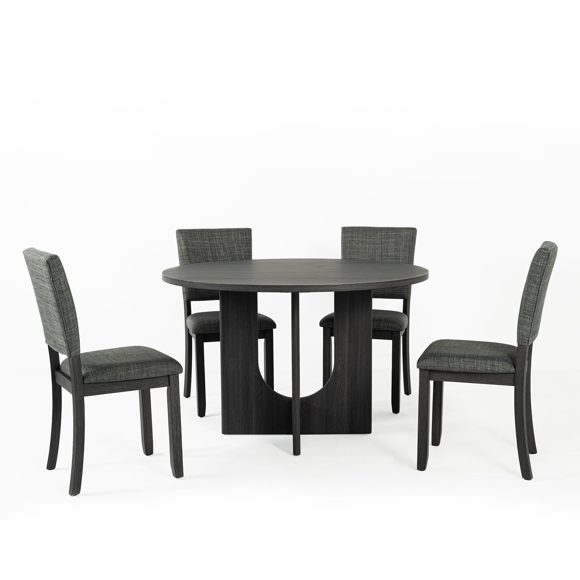 Oberto 47.3" Round Dining Table, Four Side Chairs Sold Separately