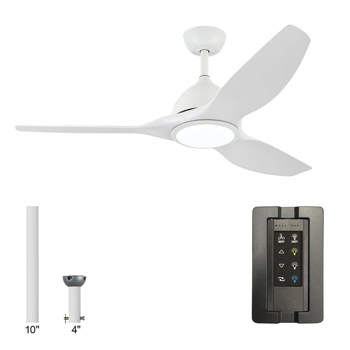 Ventilador de techo Vaczon de 52" con 3 aspas, luz LED y control remoto