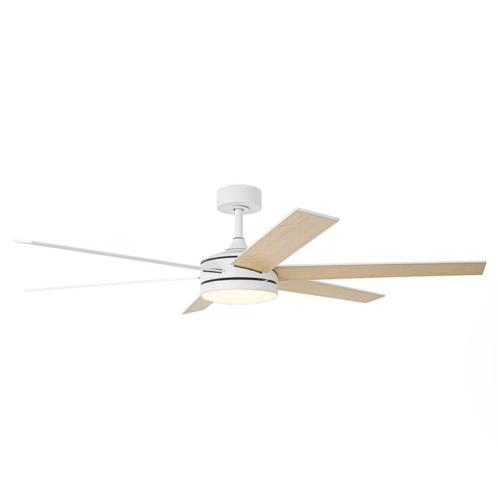 60" Volga DC Motor 6 Blades Modern Downrod Mount Ceiling Fan with Remote Control