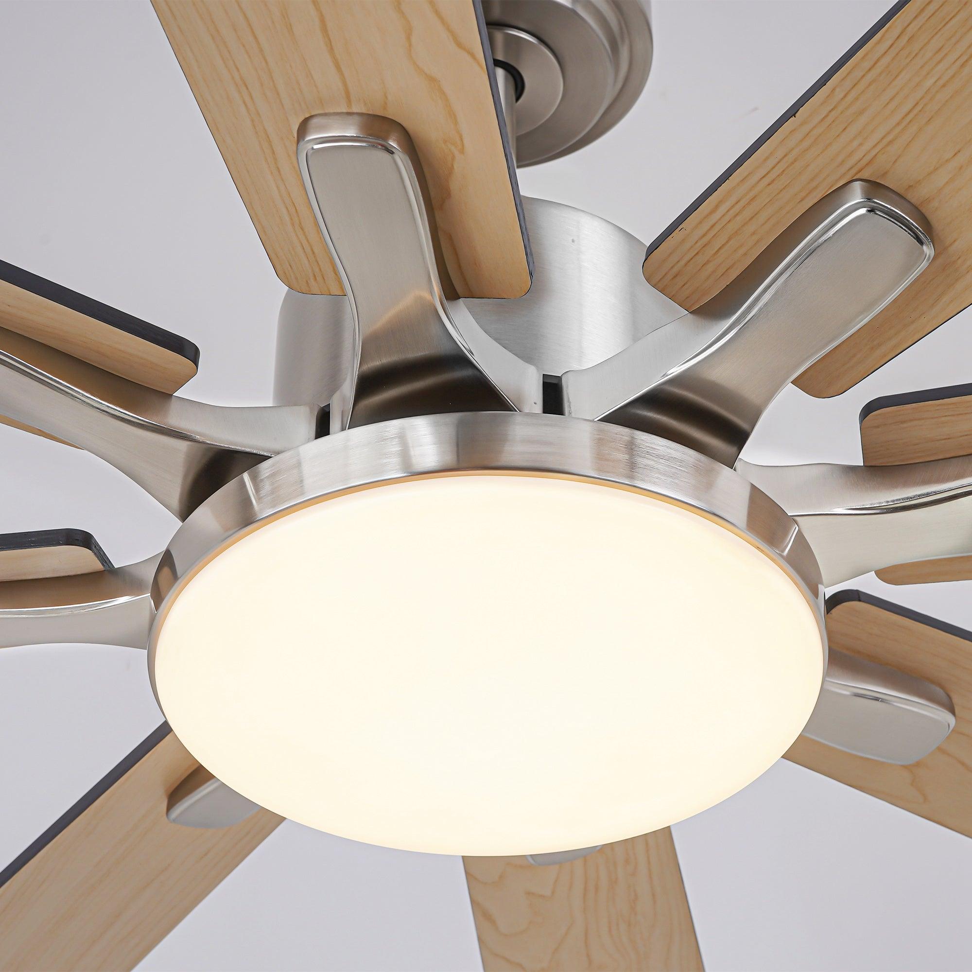 Ventilador de techo moderno Elbe de 72 pulgadas con montaje en varilla, luz y control remoto
